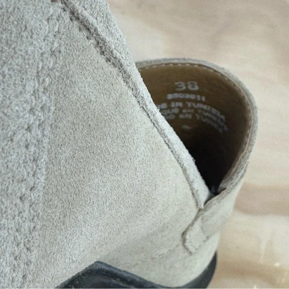 Like New Free People Nico Sand Suede Platform Loafers Sz 38 - Picture 10 of 13